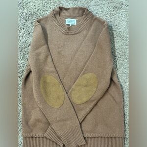 Maison Margiela brown colored patched elbow sweater